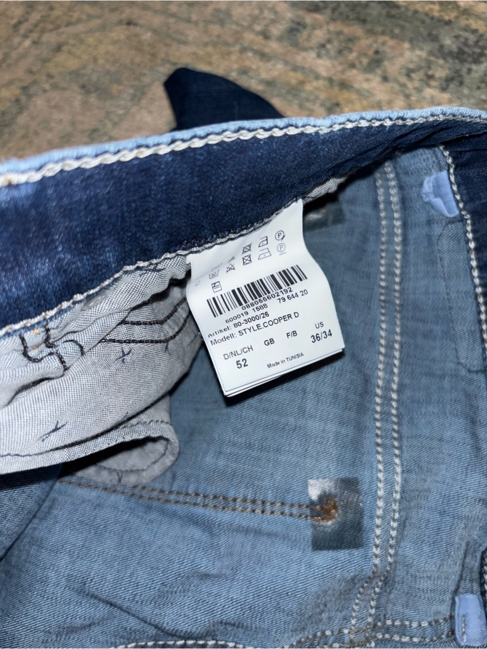 Men's Dark Blue BRAX masterpiece feel good Jeans - Picture 4 of 5